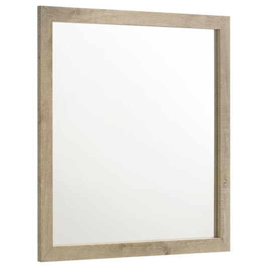 Oakglen - Dresser Mirror - Weathered Oak Bedroom Mirrors by Coaster Fine Furniture - Walls Furniture & Mattress