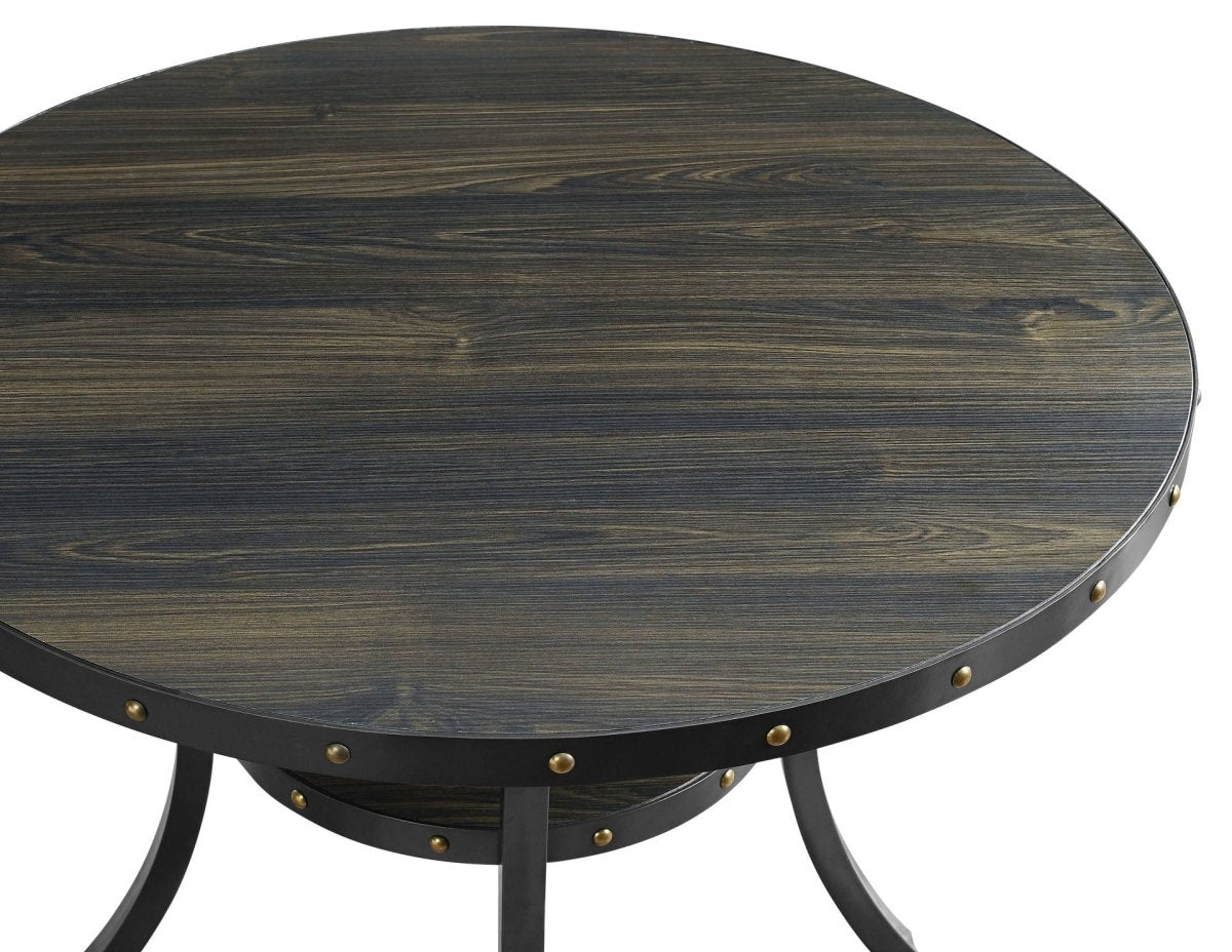Crispin - Round Dining Table - Smoke - Wood Dining Tables by New Classic - Walls Furniture & Mattress