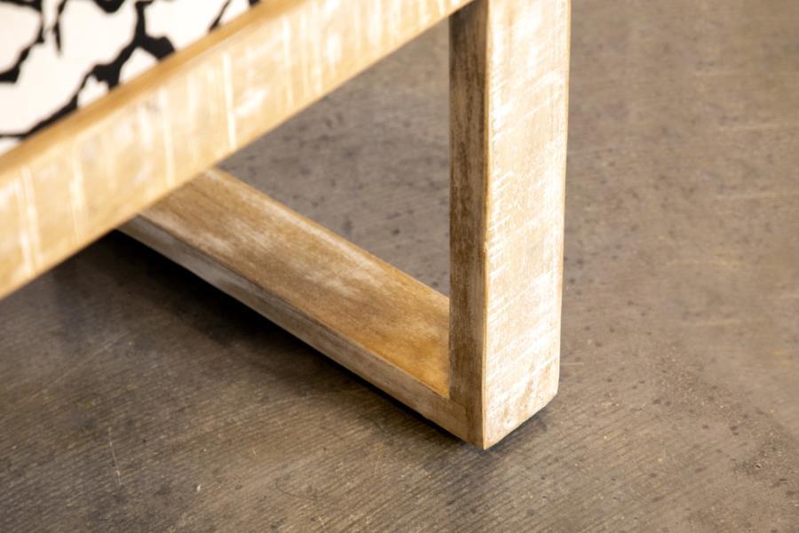 Aiden - Fabric Upholstered Accent Bench - Distressed White Upholstered Benches by CoasterEveryday - Walls Furniture & Mattress