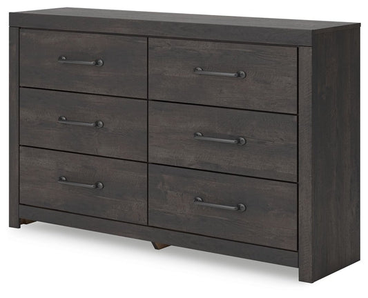 Hollivern - Six Drawer Dresser - Dark Gray Dressers by Signature Design by Ashley® - Walls Furniture & Mattress