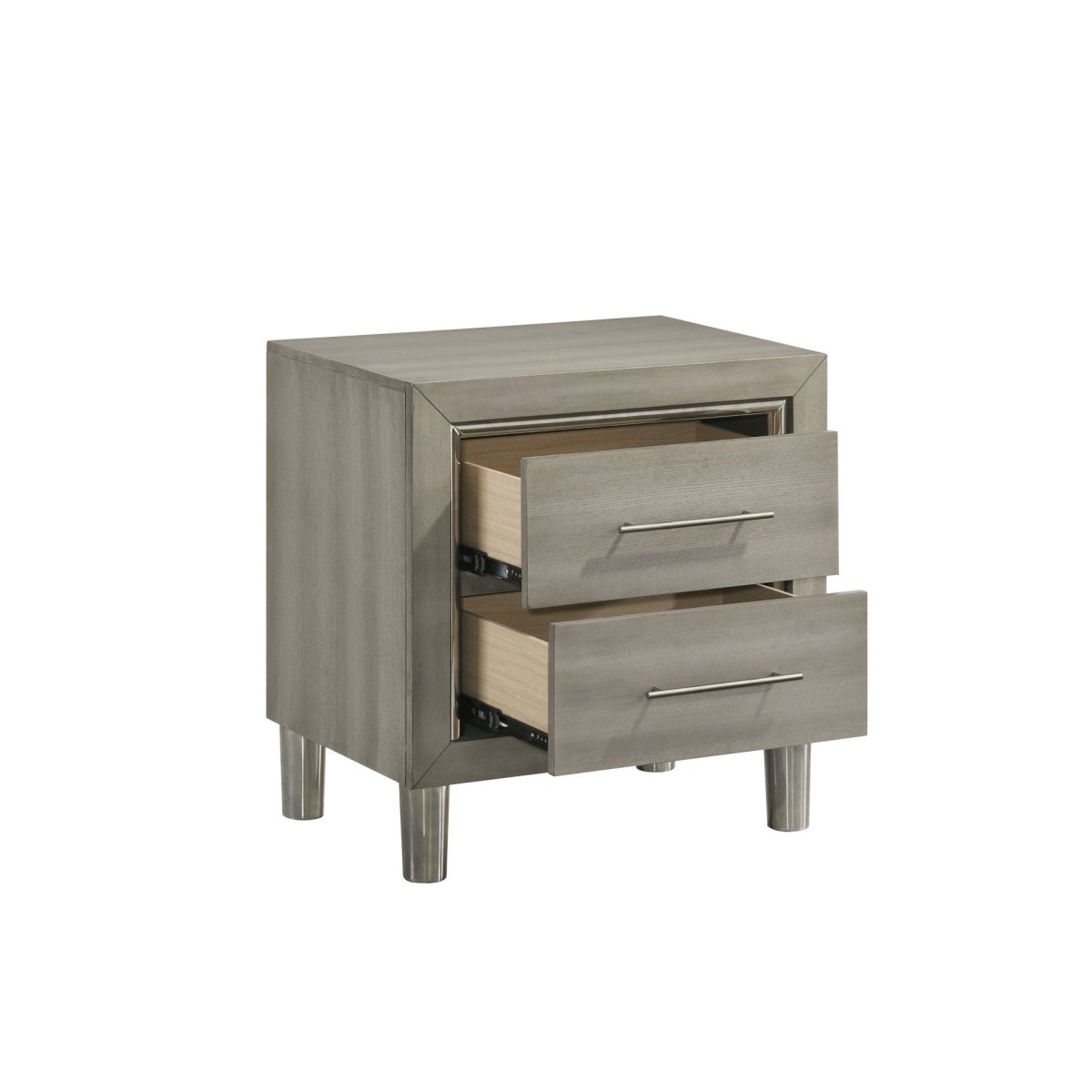 Lennox - 2 Drawer Nightstand - Gray Accent Nightstands by New Classic - Walls Furniture & Mattress