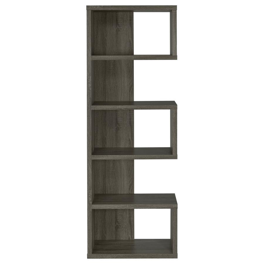 Joey - 5 - tier Alternating Boxes Design Bookcase Standard Bookcases by CoasterEveryday - Walls Furniture & Mattress