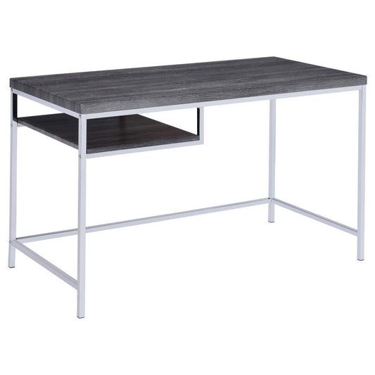 Kravitz - 1 - Shelf Writing Desk - Weathered Gray Writing Desks by CoasterEssence - Walls Furniture & Mattress