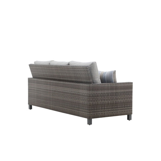 Bungalow - Patio Sofa With 2 Accent Pillows - Gray Sofas by New Classic - Walls Furniture & Mattress
