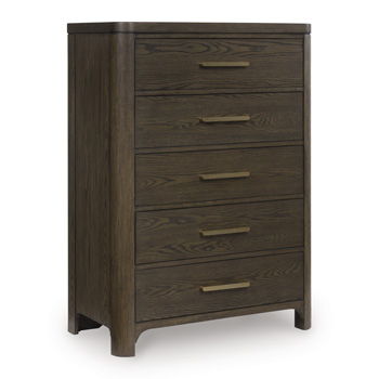 Radkin - Five Drawer Chest - Burnished Brown Accent Chests by Signature Design by Ashley® - Walls Furniture & Mattress