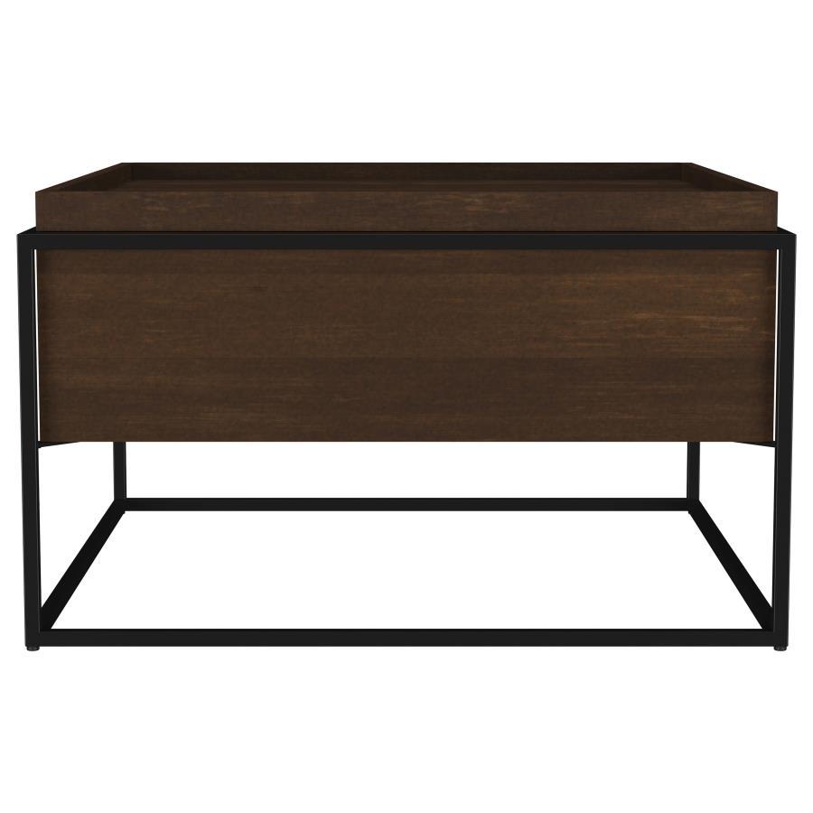 Fulton - Square - Mango Wood Coffee Table - Dark Brown Coffee Tables by Coaster Fine Furniture - Walls Furniture & Mattress