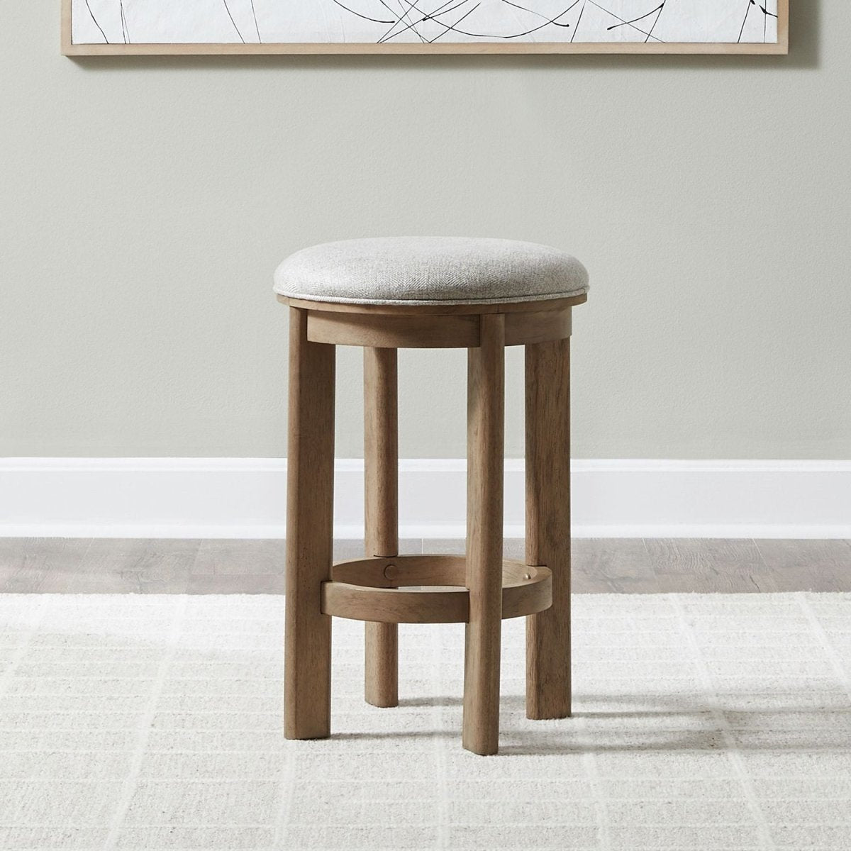 Ballentine - Upholstered Console Stool - Brown Counter Height (24" - 27") by Liberty Furniture - Walls Furniture & Mattress