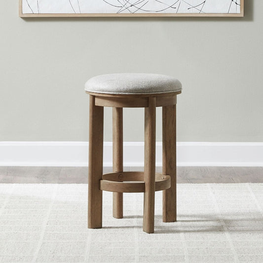 Ballentine - Upholstered Console Stool - Brown Counter Height (24" - 27") by Liberty Furniture - Walls Furniture & Mattress