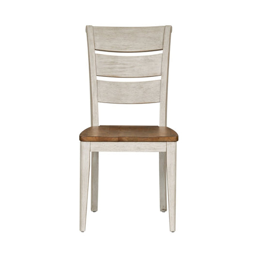 Farmhouse Reimagined - Ladder Back Side Chair - White Side Chairs by Liberty Furniture - Walls Furniture & Mattress