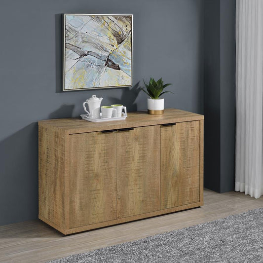 Pepita - 3 Door Engineered Wood Accent Cabinet - Mango Brown Accent Cabinets by Coaster Fine Furniture - Walls Furniture & Mattress