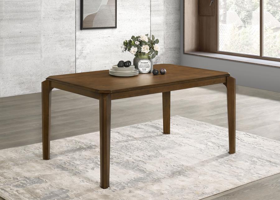 Almonte - Rectangular Wood Dining Table - Dark Brown Dining Tables by Coaster Fine Furniture - Walls Furniture & Mattress