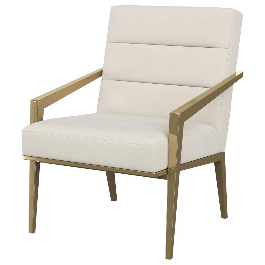 Kirra - Upholstered Metal Arm Accent Chair Arm Chairs by Coaster Fine Furniture - Walls Furniture & Mattress