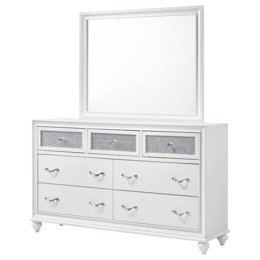 Barzini - 7 - drawer Dresser With Mirror Dresser & Mirror by CoasterEveryday - Walls Furniture & Mattress
