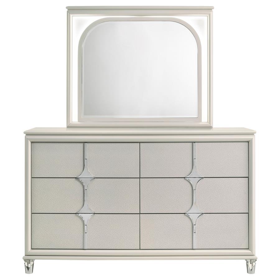 Olivia - 6 - Drawer Dresser Dressers by Coaster Fine Furniture - Walls Furniture & Mattress