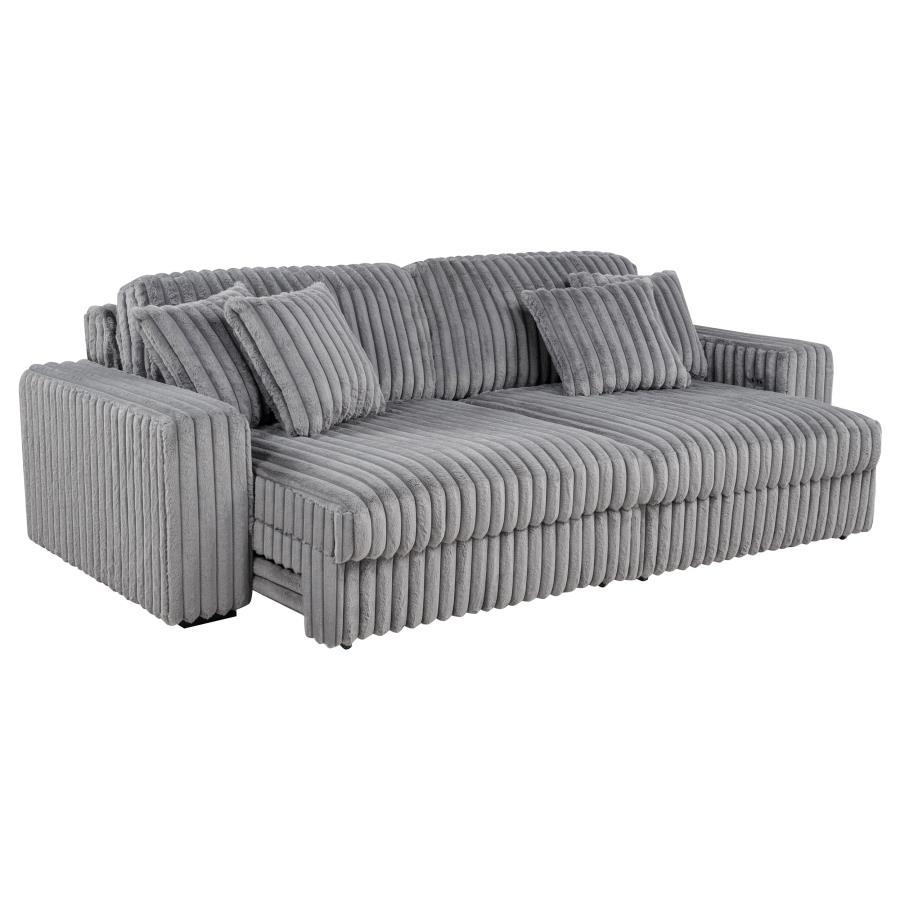 Jacana - Corduroy Upholstered Dual Power Chaise Sofa Reclining Sectionals by Coaster Fine Furniture - Walls Furniture & Mattress