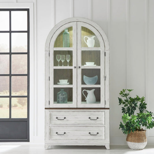 River Place - Curio Cabinet - White Curio Cabinets by Liberty Furniture - Walls Furniture & Mattress