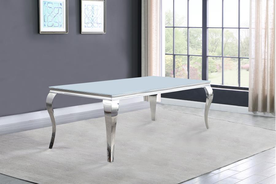 Carone - Rectangular Glass Top Dining Table Dining Tables by CoasterElevations - Walls Furniture & Mattress