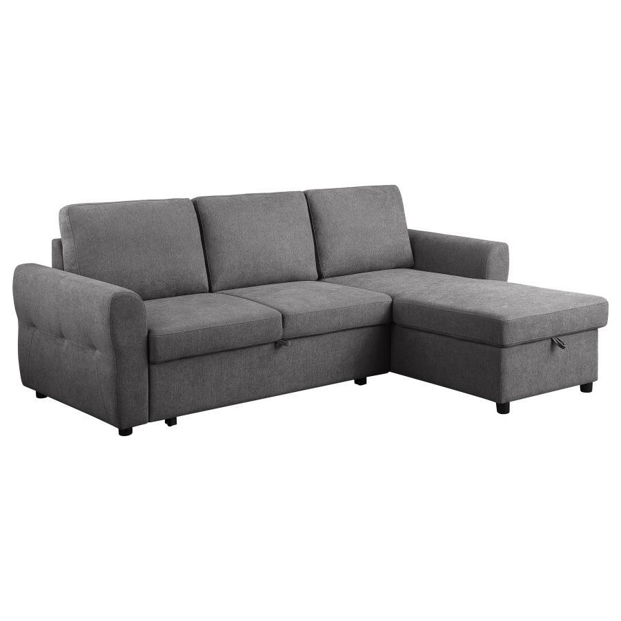 Samantha - Upholstered Storage Sleeper Sectional Sofa Sleeper Sectionals by Coaster Fine Furniture - Walls Furniture & Mattress