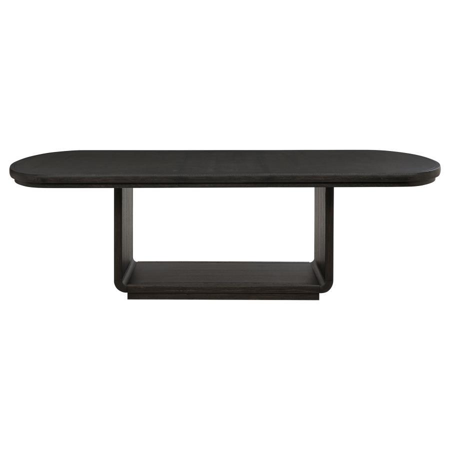 Leandro - 78" Extension Dining Room Table - Burnished Black Dining Tables with Extensions by Coaster Fine Furniture - Walls Furniture & Mattress