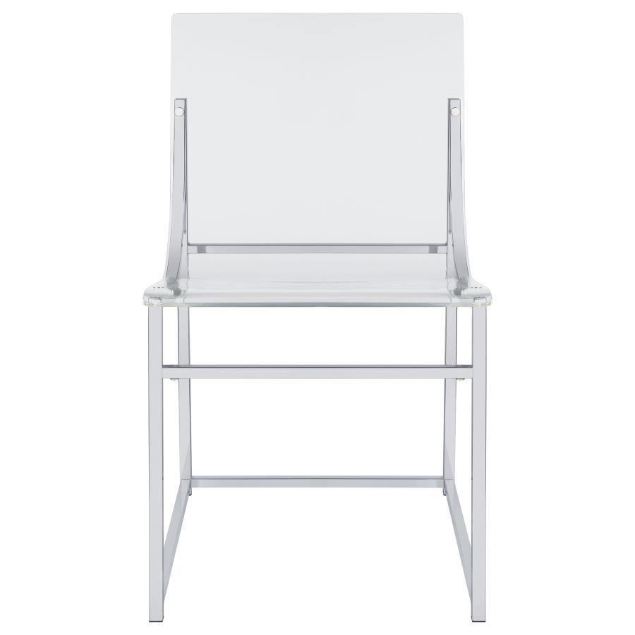 Adino - Acrylic Dining Side Chair (Set of 2) Chair Sets by Coaster Fine Furniture - Walls Furniture & Mattress