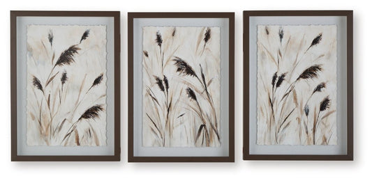 Honslow - Brown / Black / White - Wall Art Set (Set of 3) Framed Print Sets by Signature Design by Ashley® - Walls Furniture & Mattress