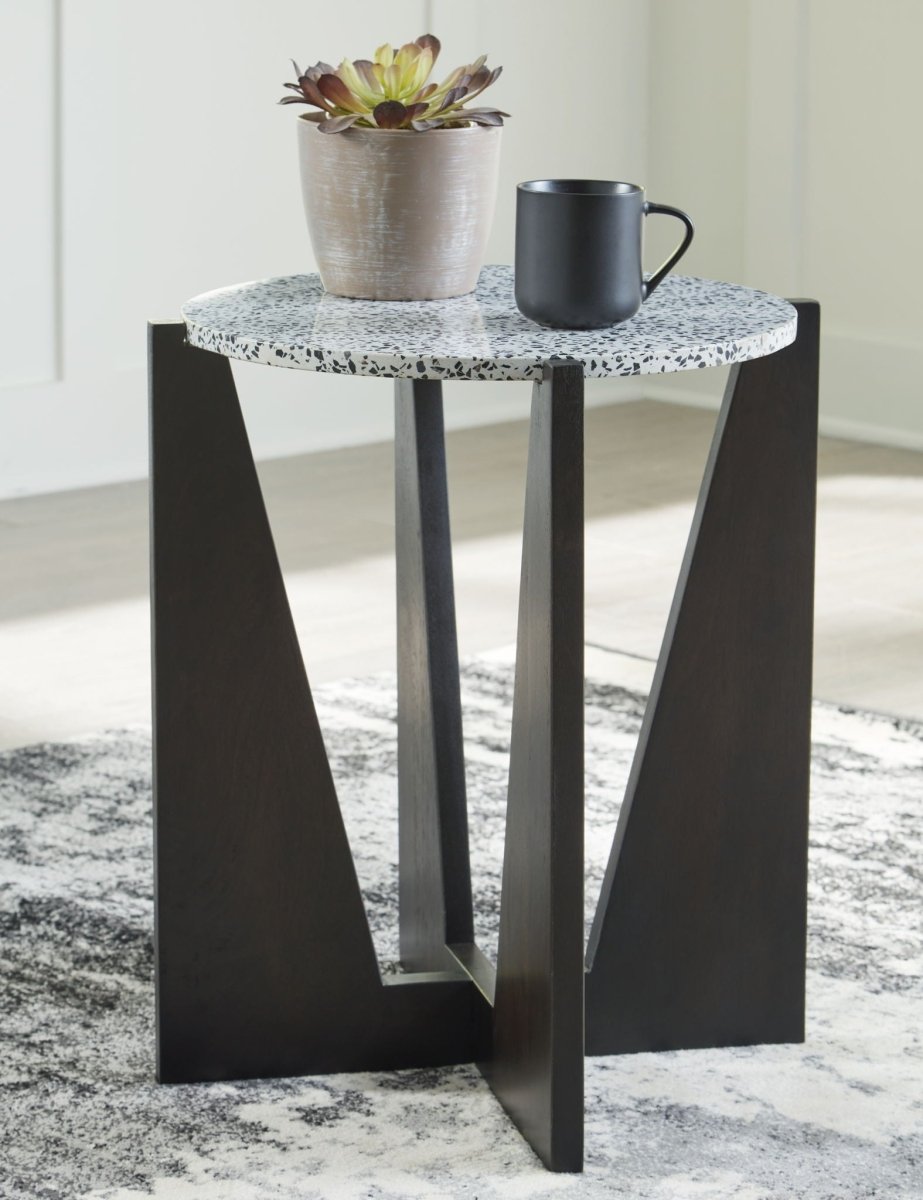 Tellrich - Accent Table - Black / White Accent Tables by Signature Design by Ashley® - Walls Furniture & Mattress