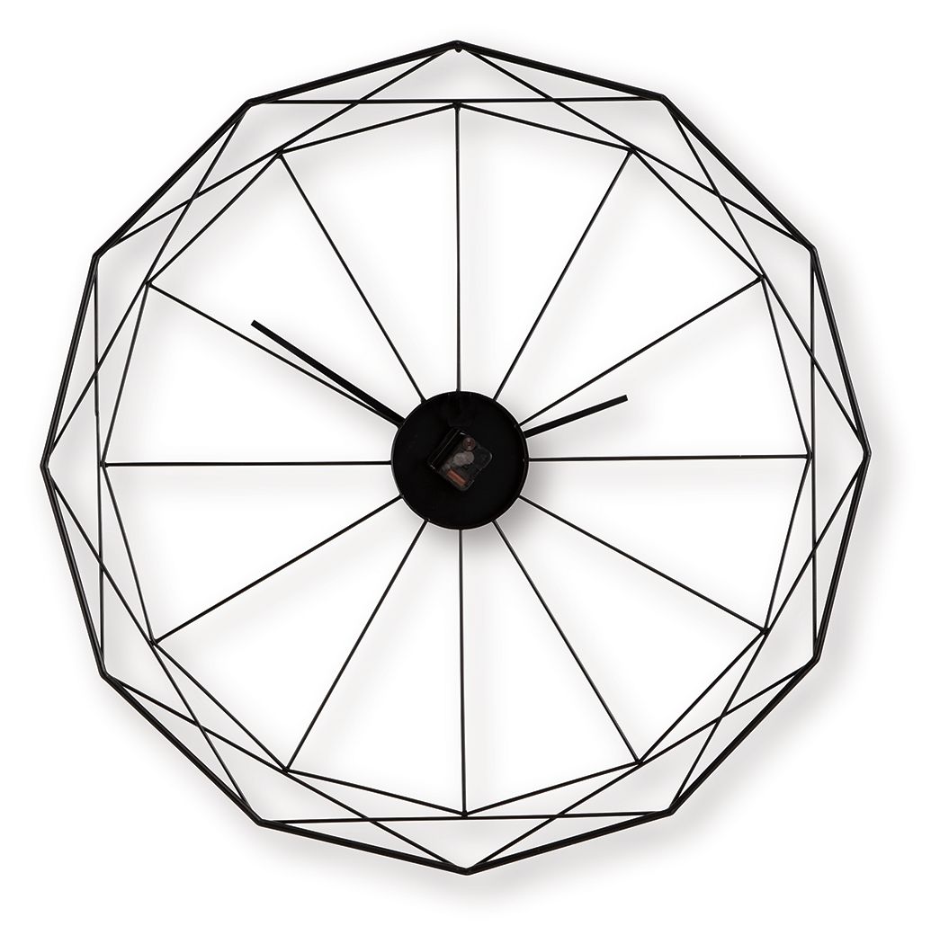 Arkthorne - Black - Wall Clock Wall Clocks by Signature Design by Ashley® - Walls Furniture & Mattress