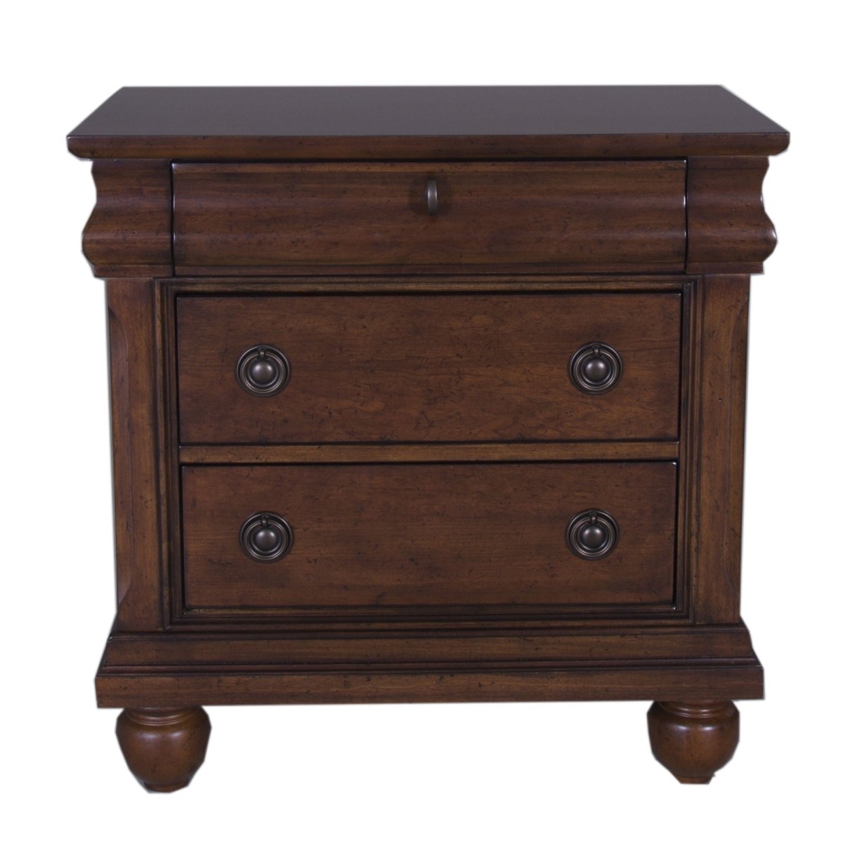 Rustic Traditions - Nightstand - Dark Brown Accent Nightstands by Liberty Furniture - Walls Furniture & Mattress