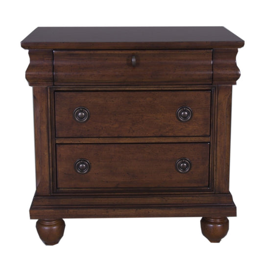 Rustic Traditions - Nightstand - Dark Brown Accent Nightstands by Liberty Furniture - Walls Furniture & Mattress