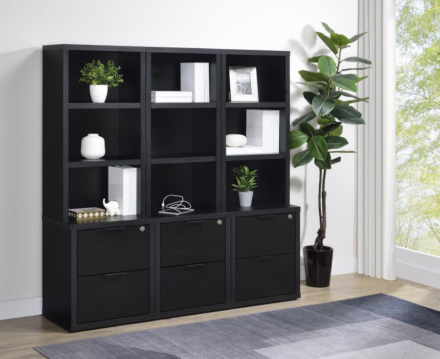 Westpark - 3 Piece Wall Unit Bookcase Set With USB Standard Bookcases by Coaster Fine Furniture - Walls Furniture & Mattress