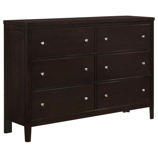Carlton - 6 - Drawer Dresser Dressers by CoasterEveryday - Walls Furniture & Mattress