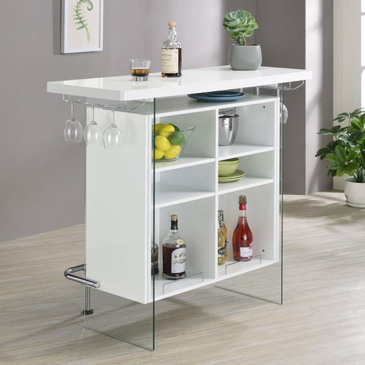 Acosta - Freestanding Home Bar Wine Cabinet Wine Cabinets by CoasterEveryday - Walls Furniture & Mattress