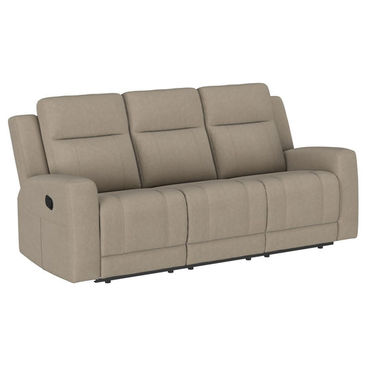Brentwood - Upholstered Motion Reclining Sofa Reclining Sofas by Coaster Fine Furniture - Walls Furniture & Mattress