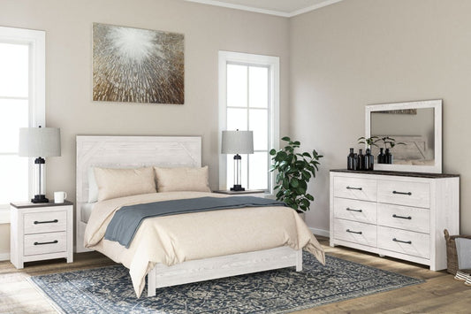 Gerridan - Two Drawer Night Stand - White / Gray Accent Nightstands by Signature Design by Ashley® - Walls Furniture & Mattress