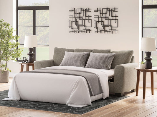Triston - Peaks - Queen Sofa Sleeper - Suede Sleeper Sofas by Benchcraft® - Walls Furniture & Mattress