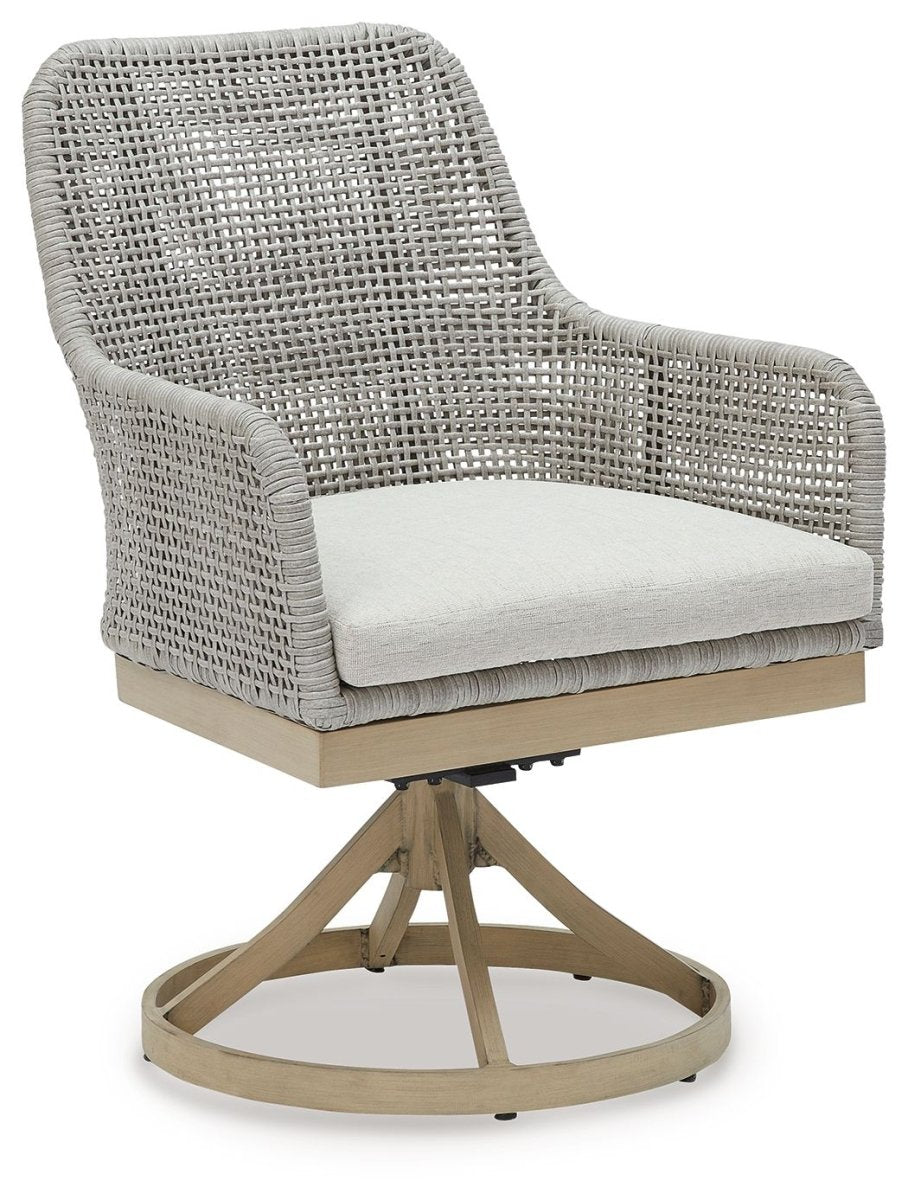 Seton Creek - Swivel Chair With Cushion (Set of 2) - Gray Chair Sets by Signature Design by Ashley® - Walls Furniture & Mattress