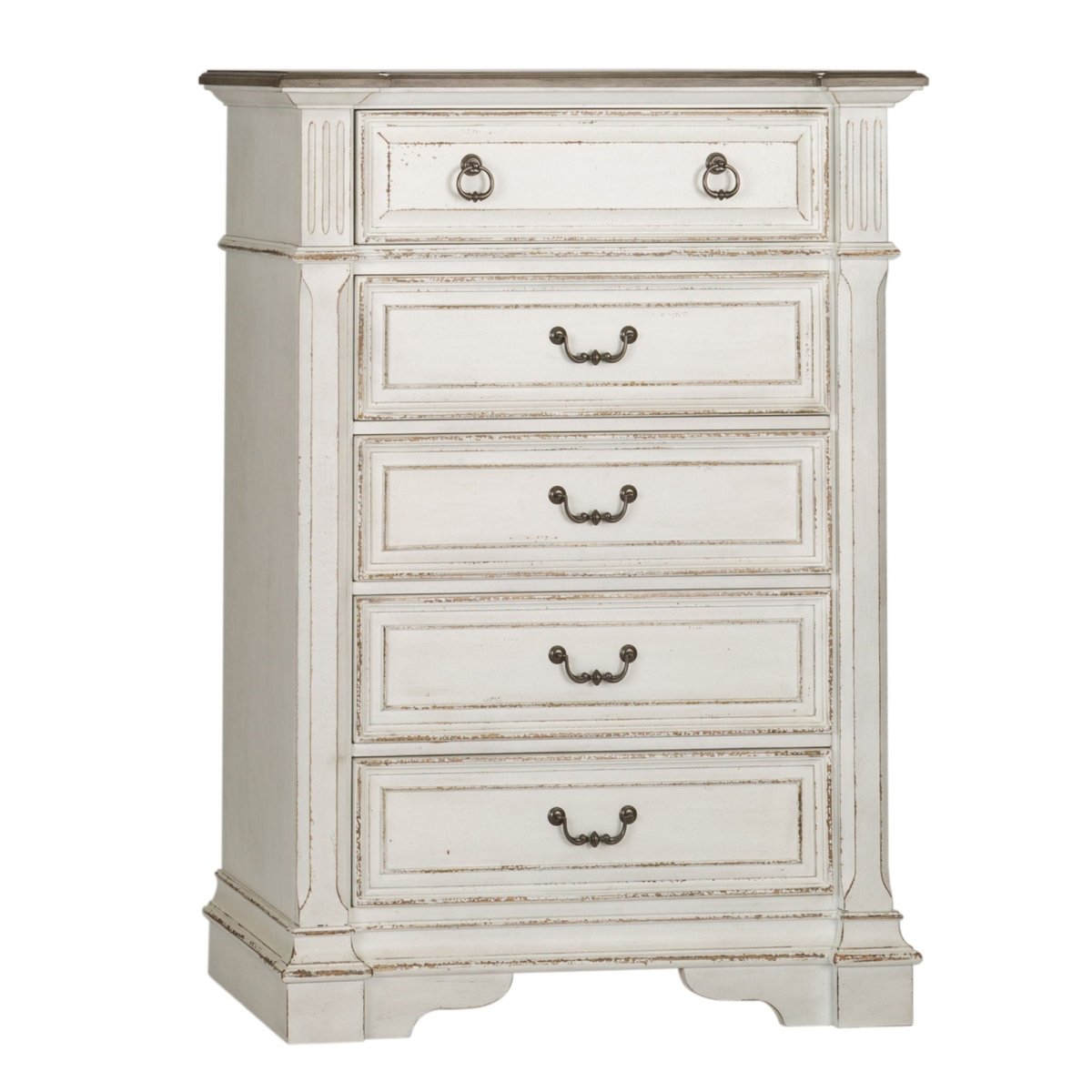Abbey Park - 5 Drawer Chest - White Accent Chests by Liberty Furniture - Walls Furniture & Mattress