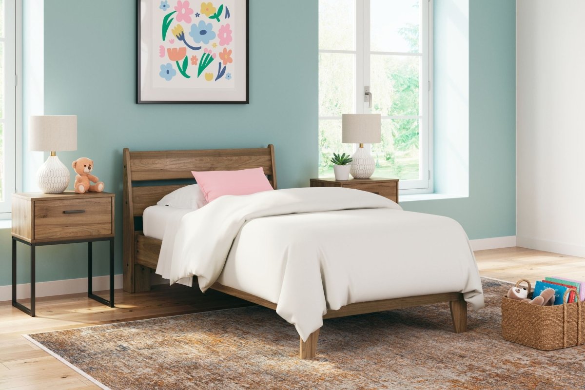 Deanlow - Platform Panel Bed Panel Beds by Signature Design by Ashley® - Walls Furniture & Mattress