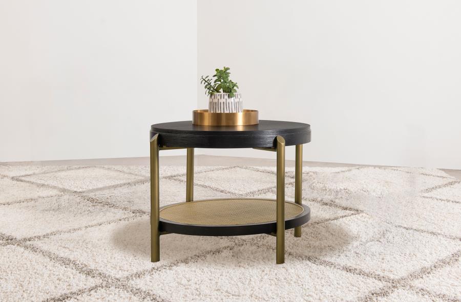 Arini - Round End Side Table With Storage Shelf End Tables by Coaster Fine Furniture - Walls Furniture & Mattress