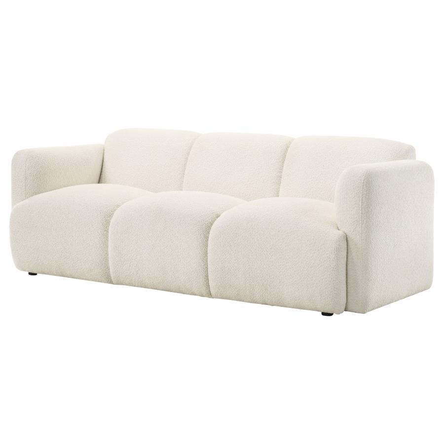 Dorset - Fabric Upholstered Round Track Arm Sofa Stationary Sofas by Coaster Fine Furniture - Walls Furniture & Mattress
