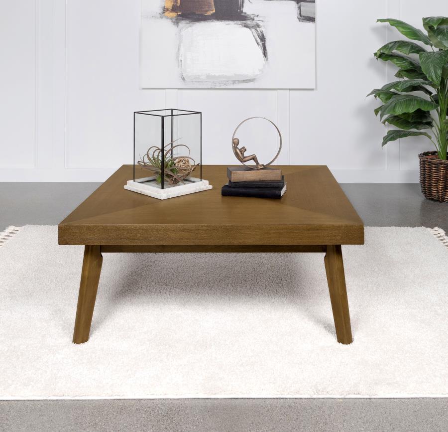 Westerly - Square Wood Coffee Table - Walnut Brown Coffee Tables by Coaster Fine Furniture - Walls Furniture & Mattress