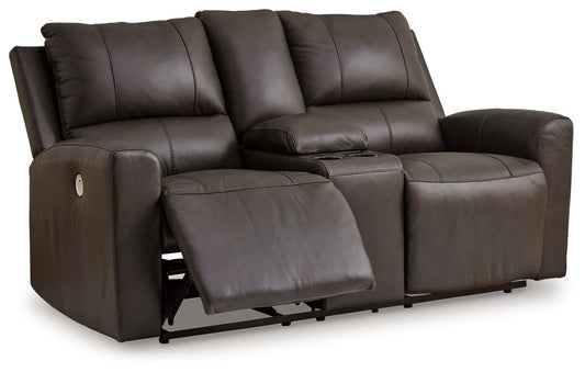 Boxmere - Dbl Power Reclining Loveseat with Console - Storm Reclining Loveseats by Signature Design by Ashley® - Walls Furniture & Mattress