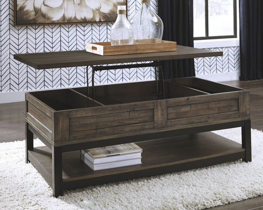 Johurst - LIFT TOP COCKTAIL TABLE - Grayish Brown Cocktail Tables by Signature Design by Ashley® - Walls Furniture & Mattress