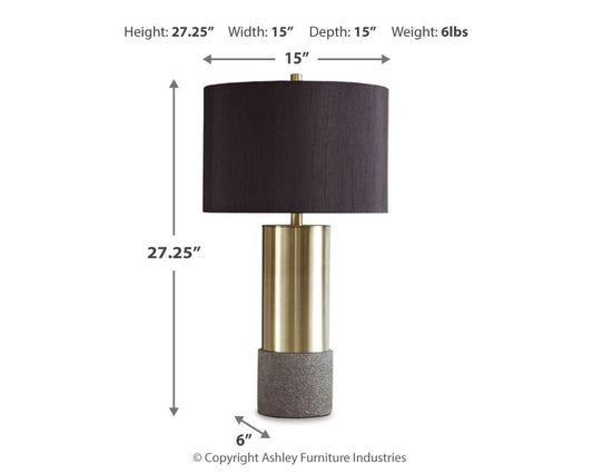 Jacek - Metal Table Lamp Table Lamps by Signature Design by Ashley® - Walls Furniture & Mattress