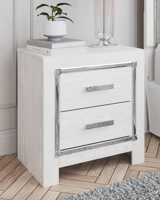 Altyra - Two Drawer Night Stand - White Accent Nightstands by Signature Design by Ashley® - Walls Furniture & Mattress