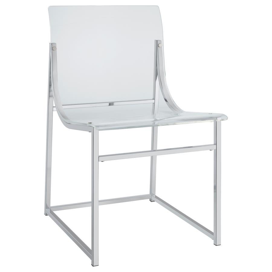 Adino - Acrylic Dining Side Chair (Set of 2) Chair Sets by Coaster Fine Furniture - Walls Furniture & Mattress