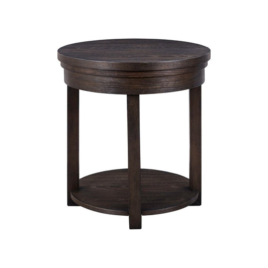 Weston - Round End Table - Brown End Tables by Liberty Furniture - Walls Furniture & Mattress