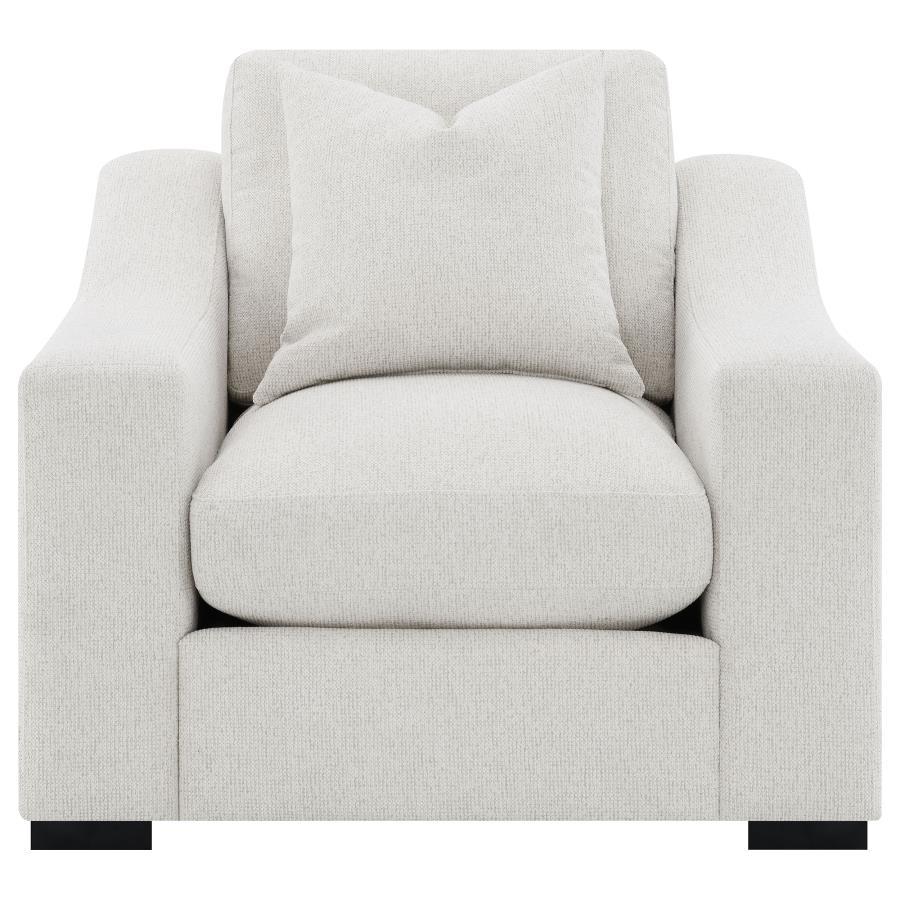 Ashlyn - Fabric Upholstered Track Arm Accent Chair - Sand Arm Chairs by Coaster Fine Furniture - Walls Furniture & Mattress