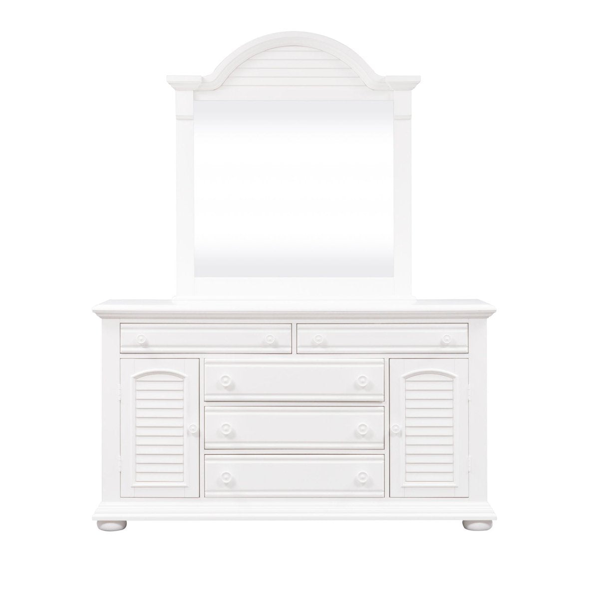 Summer House - Dresser & Mirror - White Dresser & Mirror by Liberty Furniture - Walls Furniture & Mattress