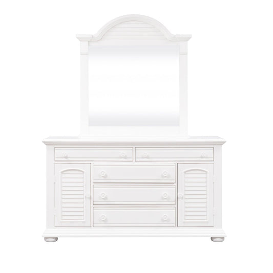 Summer House - Dresser & Mirror - White Dresser & Mirror by Liberty Furniture - Walls Furniture & Mattress